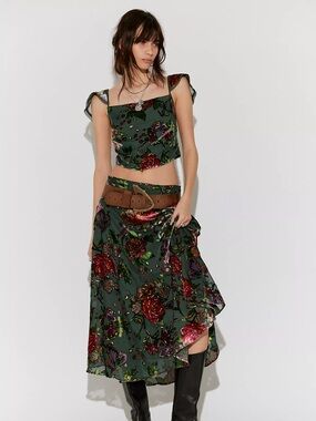 Free people Electra Heart Midi Skirt Set